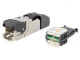 Mufă RJ45 Cat 6a Ecranat 8p8c 5-9mm