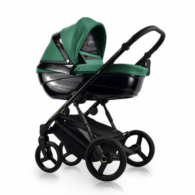 Carucior copii 2 in 1, reversibil, complet accesorizat, 0-36 luni, Bexa Glamour Verde Smarald foto