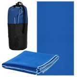 Prosop de plaja cu uscare de rapida, husa de transport, 75x150cm, albastru Household NewTrend