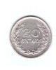 Moneda Columbia 20 centavos 1970, stare buna, curata, America Centrala si de Sud, Fier