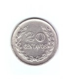 Moneda Columbia 20 centavos 1970, stare buna, curata