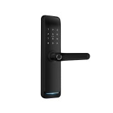 Yala inteligenta ideal Booking, Airbnb, deschidere cu amprenta, cod, card, telefon, Wi-Fi, Bluetooth max lux negru