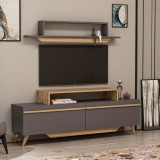 Cumpara ieftin Comodă TV Harmony, Nuc- Antracit