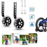 Cumpara ieftin Roti ajutatoare pentru bicicleta, iluminare LED multicolor, set 2 bucati, reglabile 12-20 inch