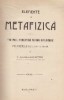 Elemente de Metafizica (Radulescu-Motru, Editie 1912)