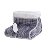 Cumpara ieftin Incalzitor electric de picioare cu regulator temperatura si cronometru, textil alb gri 29 x 29,5 x 24 cm
