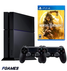 Consola Sony Playstation 4 Ps4 1tb + Doua Controllere + Mortal Kombat 11 PlayStation 4, Second-Hand