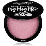 puroBIO Cosmetics Resplendent Highlighter crema de strălucire culoare 02 Pink 9 g