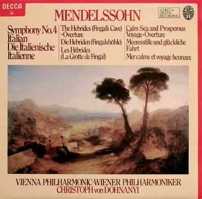 VINIL Mendelssohn, Vienna Philharmonic, Christoph von D.. &amp;lrm;&amp;ndash; Symphony No. 4 (EX) foto