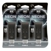 Pachet 3 x Odorizant Auto Grila Ventilatie K2 Neone Raw Force - Parfum Auto Intens si Durabil