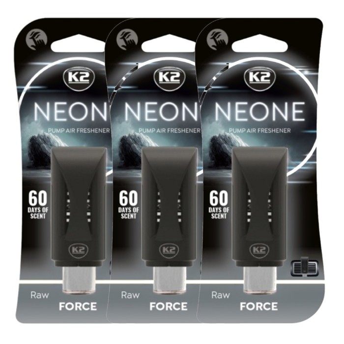 Pachet 3 x Odorizant auto grila ventilatie Puf-Puf K2 Neone Raw Force
