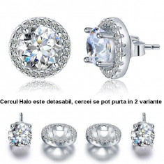 Cercei Borealy Argint Diamonds Halo One Two foto