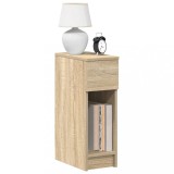 Set 2 Noptiere vidaXL Stejar Sonoma, 20x36x60 cm, Sertar Depozitare, Maro