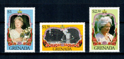 Grenada 1985 - Regina Mama, aniv. 85 ani, serie neuzata foto