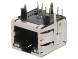 Soclu RJ45 cu LED aurit 8p8c THT