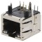 Soclu RJ45 cu LED aurit 8p8c THT