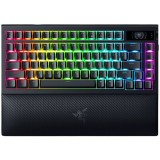 Tastatura Gaming Razer BlackWidow V4 Pro 75% ISO, wireless-bluetooth-cu fir, layout US, Negru