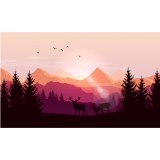 Fototapet Sunset Forest
