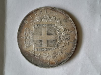 5 LIRE 1874 .ITALIA foto