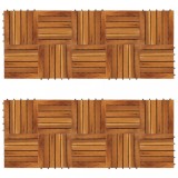 VidaXL Set dale cu model vertical 30x30 cm, 20 buc., acacia