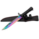 Cumpara ieftin Cutit de vanatoare IdeallStore&reg;, Rainbow Spirit, multicolor, 32.5 cm, teaca inclusa