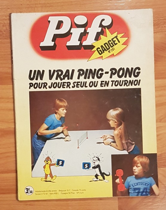 Revista Pif Gadget, nr. 291 (septembrie 1974). In limba franceza