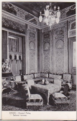 bnk cp Sinaia - Muzeul Peles - Salonul turcesc - circulata foto