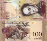 VENEZUELA 100 bolivares 5 noiembrie 2015 UNC!!!