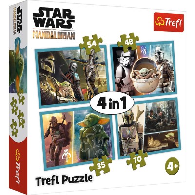 PUZZLE 4IN1 MANDALORIAN SI LUMEA LUI SuperHeroes ToysZone foto