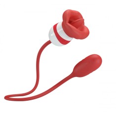 Stimulator Aliyah, Thrumping, Licking, Silicon, USB, Rosu