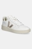 Veja sneakers din piele VI0220737A V-10 LEATHER femei, culoarea alb, VI0220737A