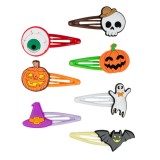 Set Clame Păr, Halloween, 6cm, Multicolor, 7 Bucăți