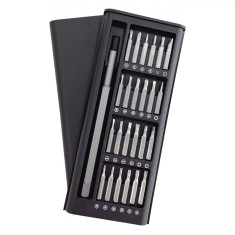 Set șurubelniță 24 Capete, Negru, Cutie Glisantă