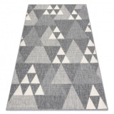 Covor SPRING 20409332 triunghiuri sisal, buclat - gri, 200x290 cm, Dreptunghi