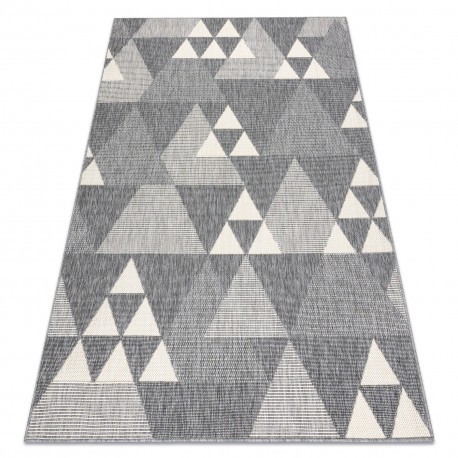 Covor SPRING 20409332 triunghiuri sisal, buclat - gri, 200x290 cm
