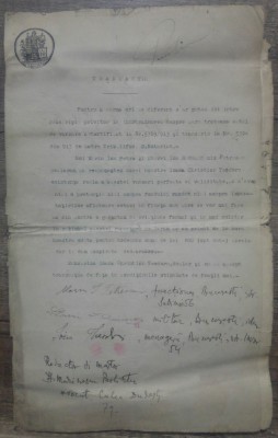 Documente doveditoare privind o tranzactie incheiata la Bucuresti in 1913 foto