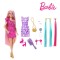Păpușă Moda Mattel, Barbie Colorful Hair, Păr Extra Lung, Multicolor, Accesorii Incluse