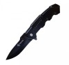 Cutit pliabil tactic Foxter, 20 cm, cu sistem Liner Lock, otel, negru, Oem