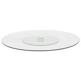 Platou servire rotativ transparent, 60 cm, sticla securizata