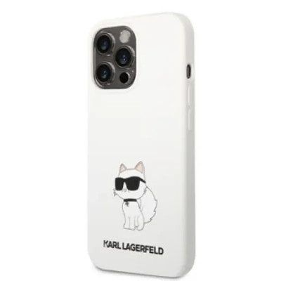 Husa Karl Lagerfeld Liquid Silicone Choupette NFT iPhone 13 Pro White foto