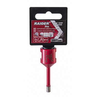 Freza diamantata pentru frezare uscata Raider, M14 x 6 mm foto