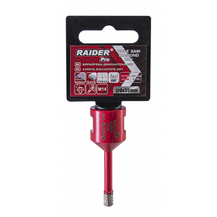 Freza diamantata pentru frezare uscata Raider, M14 x 6 mm