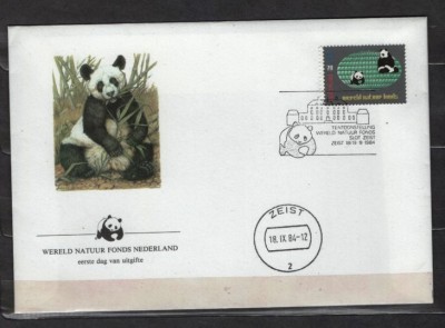 OLANDA 1984 - WWF. URS PANDA. FDC, B6 foto