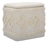 Mauro Ferretti Puff Contenitor Patrat Damasco cm 40X40X40 | Aosom Romania
