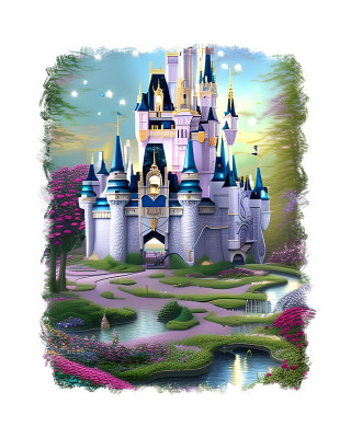 Sticker decorativ, Castel, Mov, 70 cm, 9079ST foto