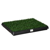 PawHut Covoras Iarba Caine 50x63cm Verde Confort Igiena Interior Exterior Training
