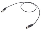 Cablu HARTING pentru senzori automatizări 3 pini M12 1m PUR