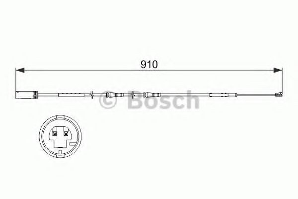 Senzor de avertizare,uzura placute de frana MINI MINI PACEMAN (R61) (2012 - 2016) BOSCH 1 987 473 522