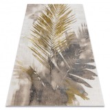 Covor BLISS Z216AZ137 crem / aur - Frunze de palmier, modern, structural, 80x150 cm