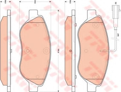 Set placute frana,frana disc LANCIA DELTA III (844) (2008 - 2014) TRW GDB1855 foto